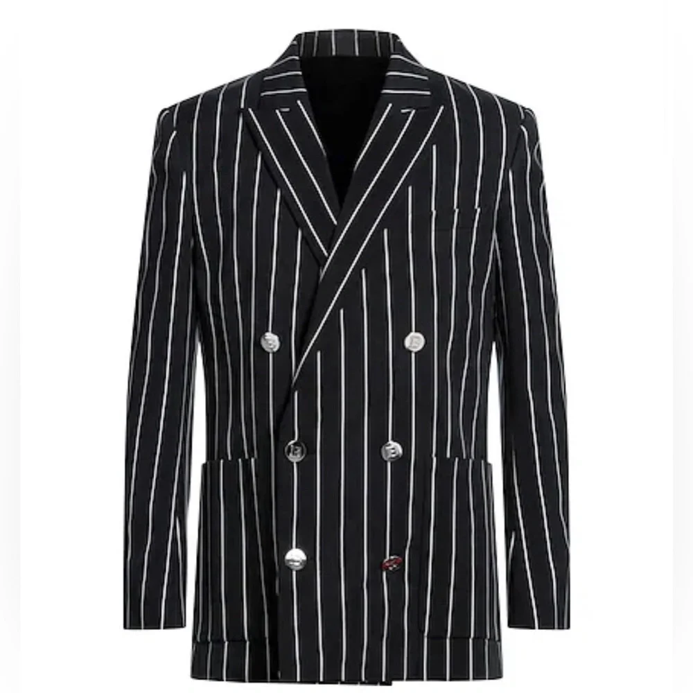 BALMAIN stripe blazer US38 IT48 Blazers